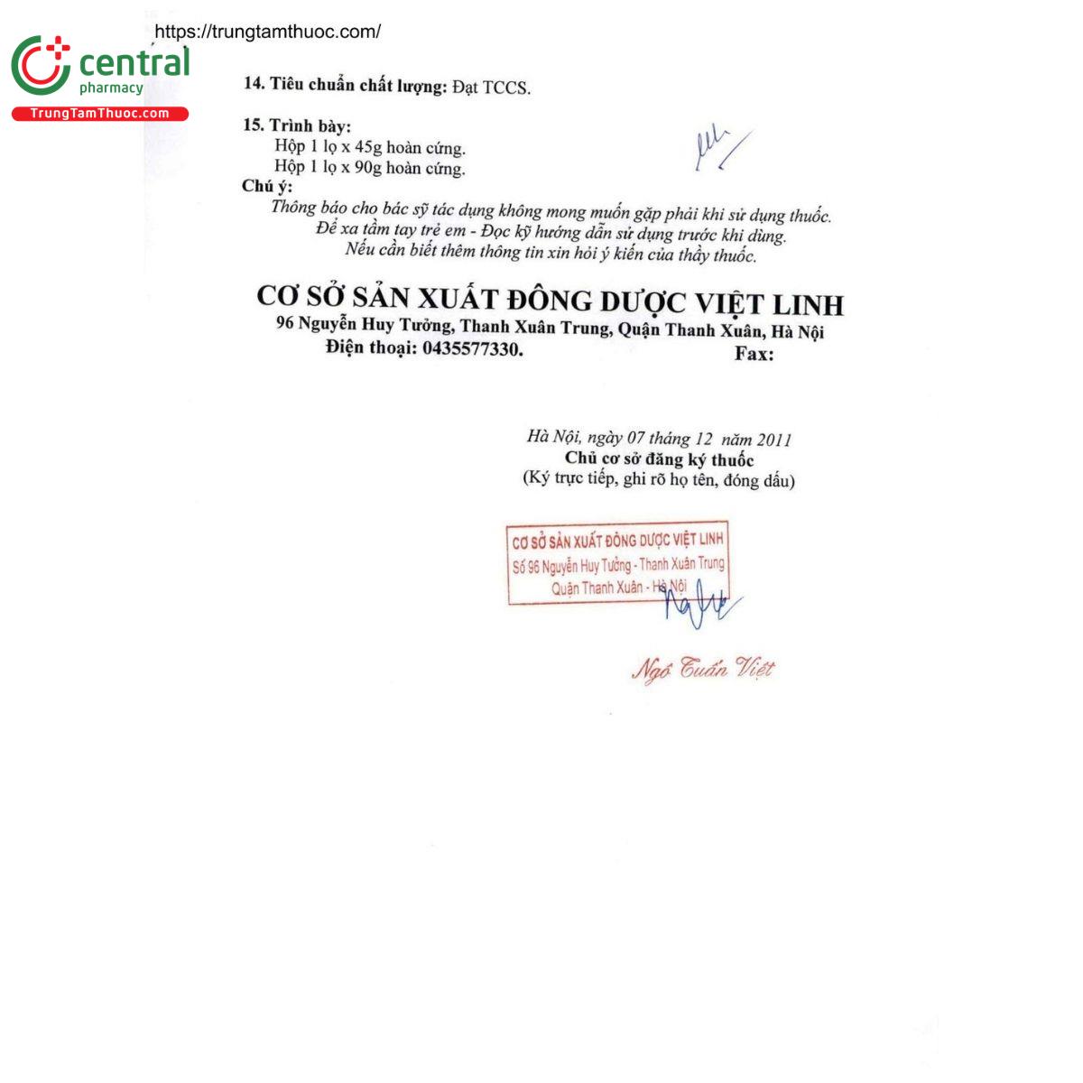 thuoc quy ty hoan viet linh 7 Q6061 thuoc quy ty hoan viet linh 7 Q6061