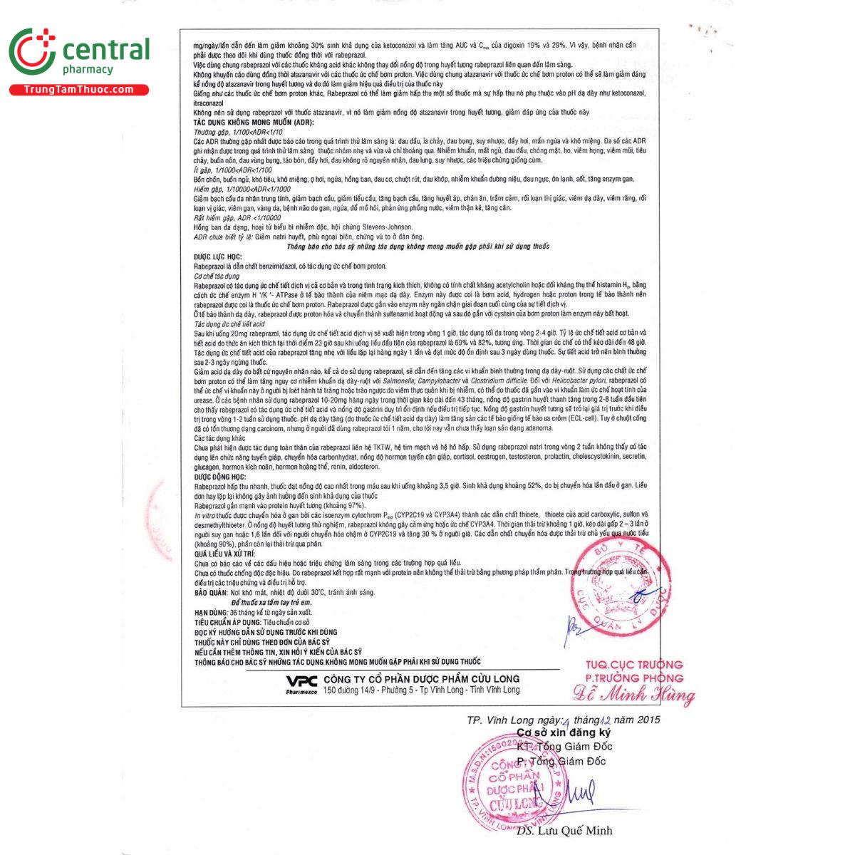 thuoc rabeprazol 20mg pharimexco 6 P6560 thuoc rabeprazol 20mg pharimexco 6 P6560