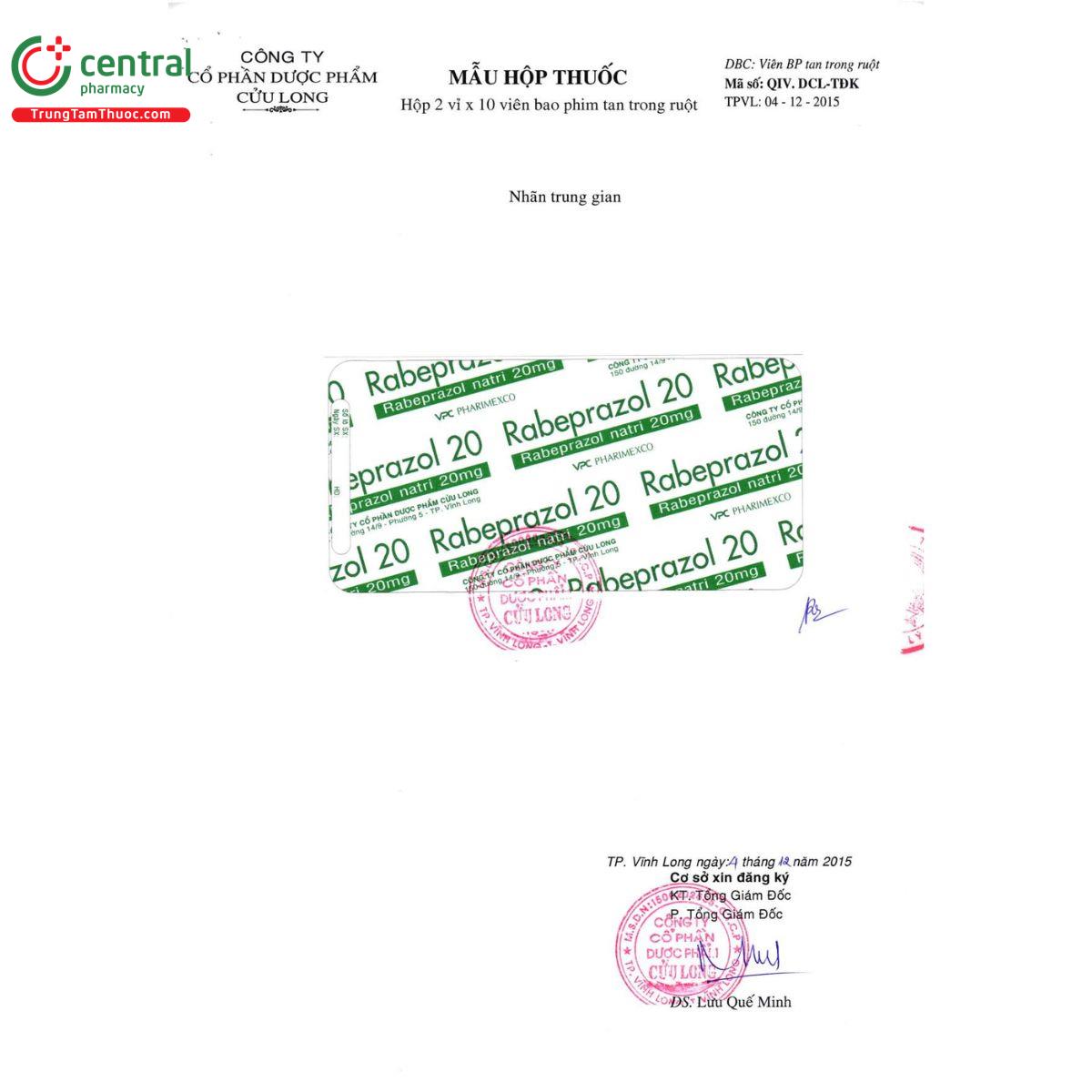 thuoc rabeprazol 20mg pharimexco 7 G2044 thuoc rabeprazol 20mg pharimexco 7 G2044