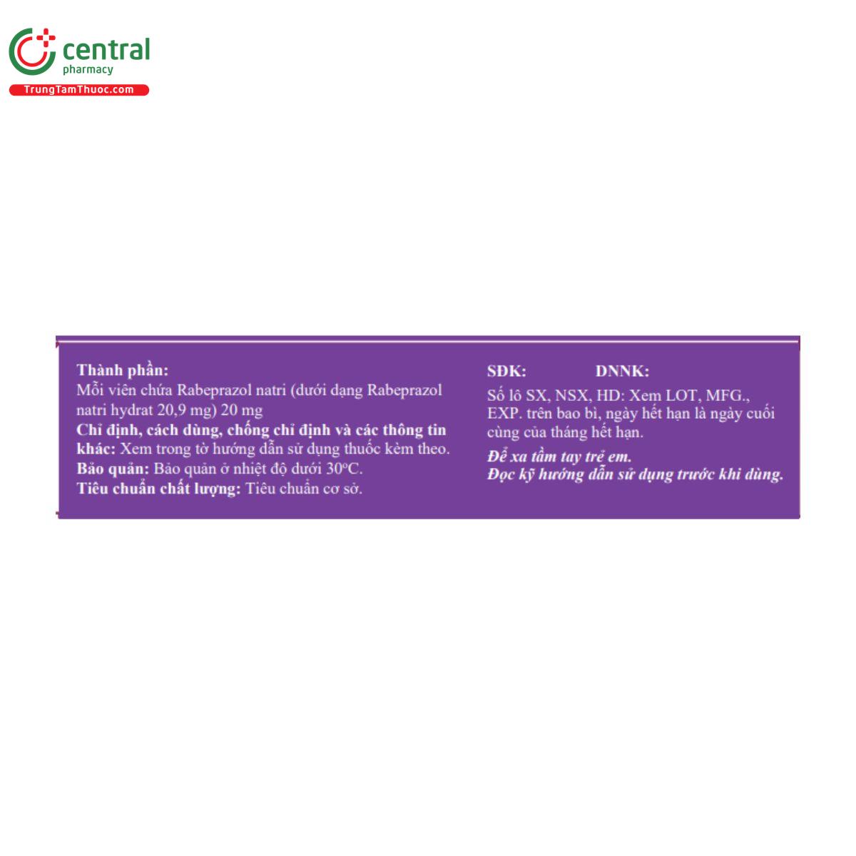 thuoc rabeprazole sodium 20mg 4 R7128 thuoc rabeprazole sodium 20mg 4 R7128