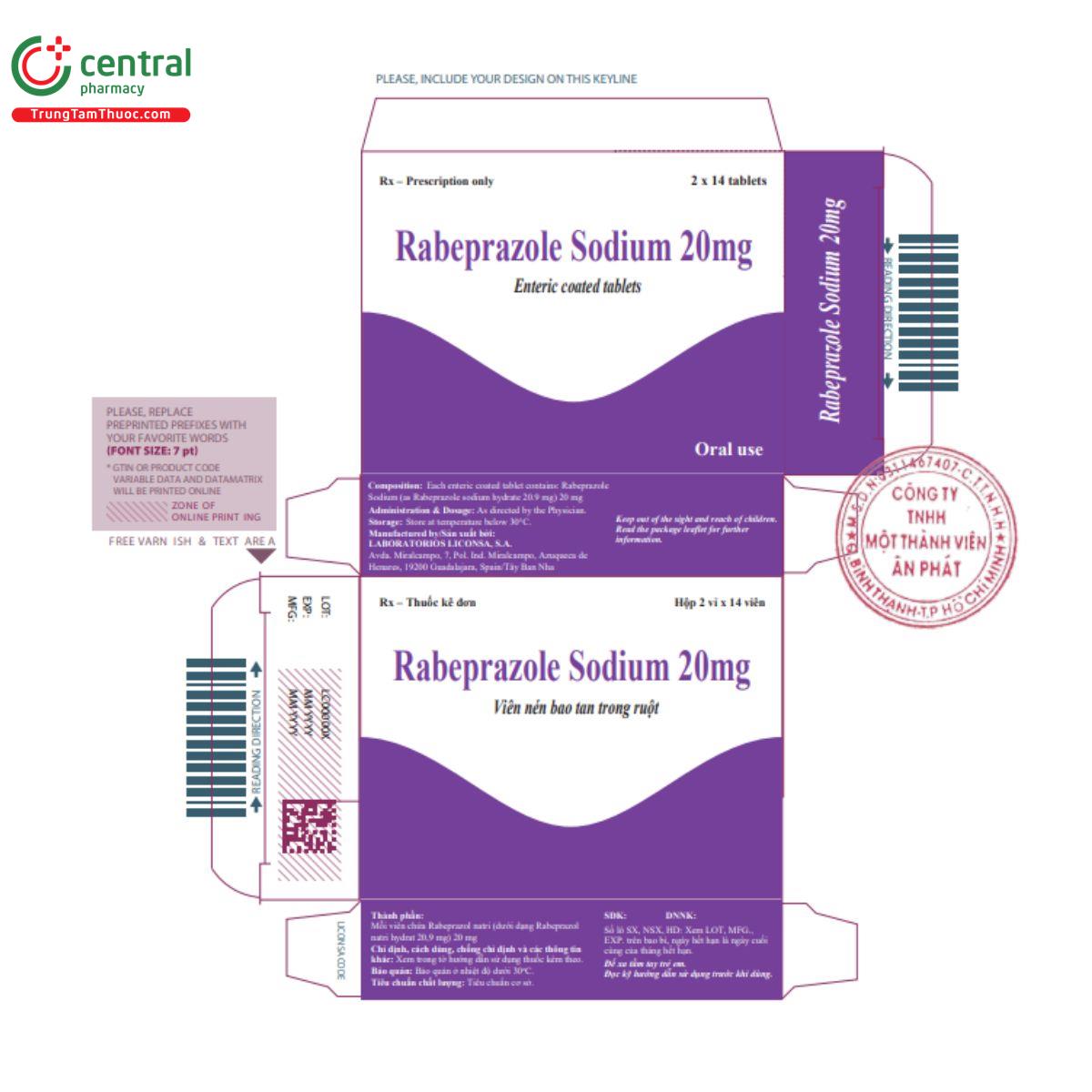 thuoc rabeprazole sodium 20mg 6 I3503 thuoc rabeprazole sodium 20mg 6 I3503