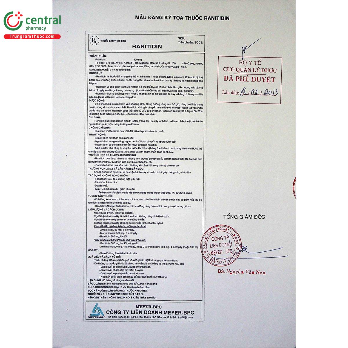 thuoc ranitidin 300mg meyer bpc 6 O5462