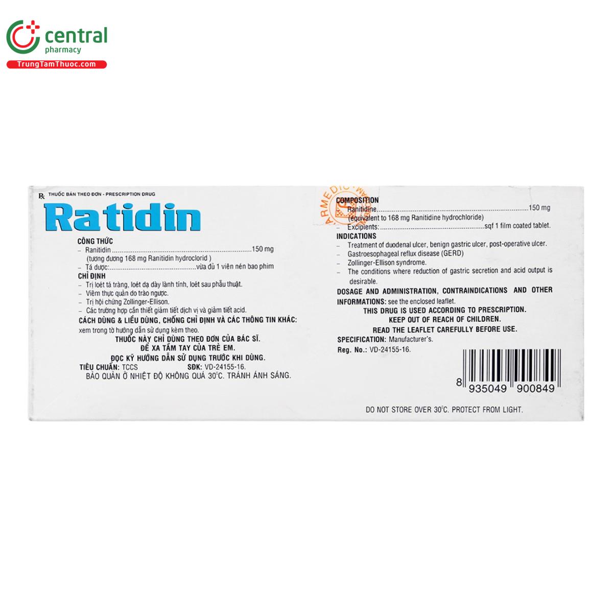 thuoc ratidin 150mg 3 U8365 thuoc ratidin 150mg 3 U8365
