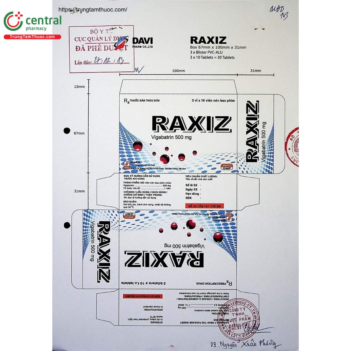 thuoc raxiz 500mg 5 V8734 thuoc raxiz 500mg 5 V8734