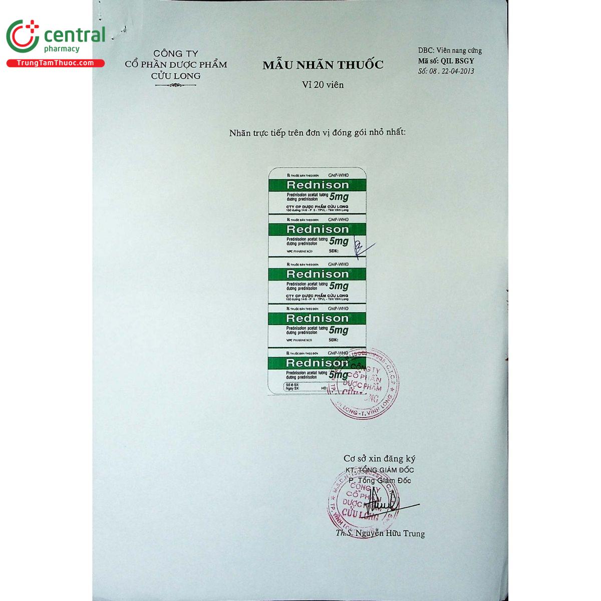 thuoc rednison 5 6 F2584 thuoc rednison 5 6 F2584