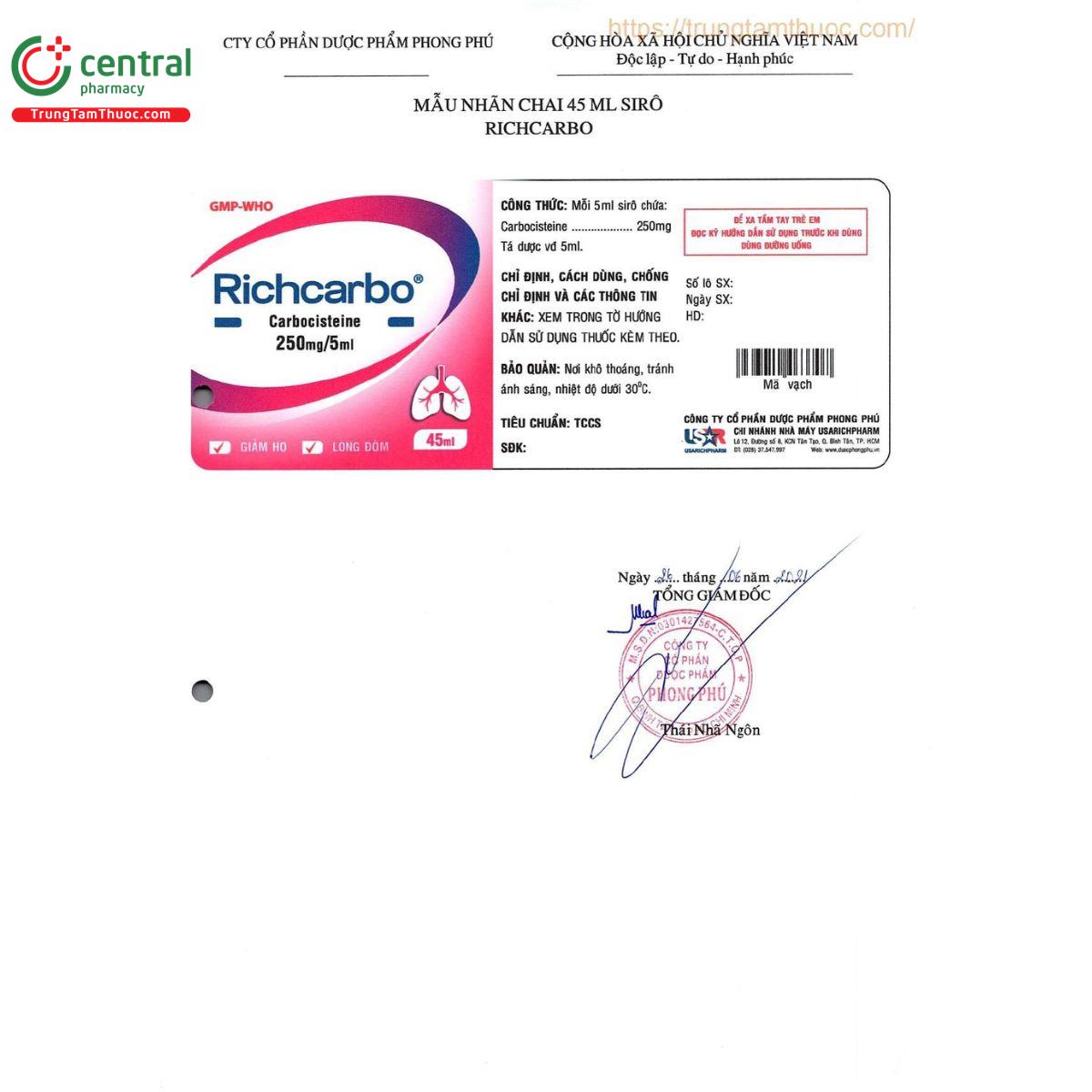 thuoc richcarbo 5 O6041