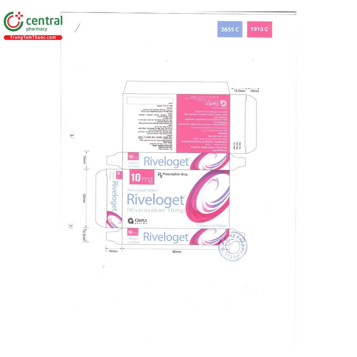 thuoc riveloget tablets 10mg 2 O6380