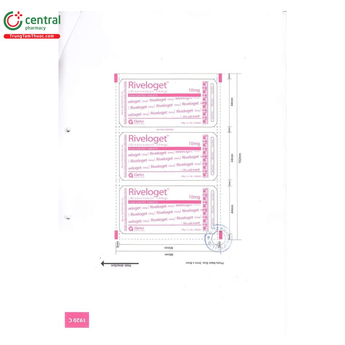thuoc riveloget tablets 10mg 3 V8027