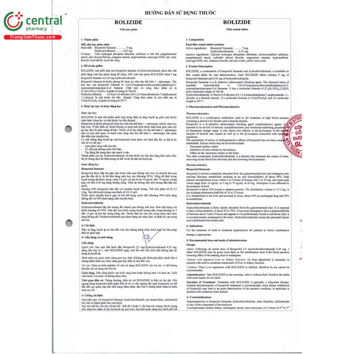 thuoc rolizide 7 E1861 thuoc rolizide 7 E1861