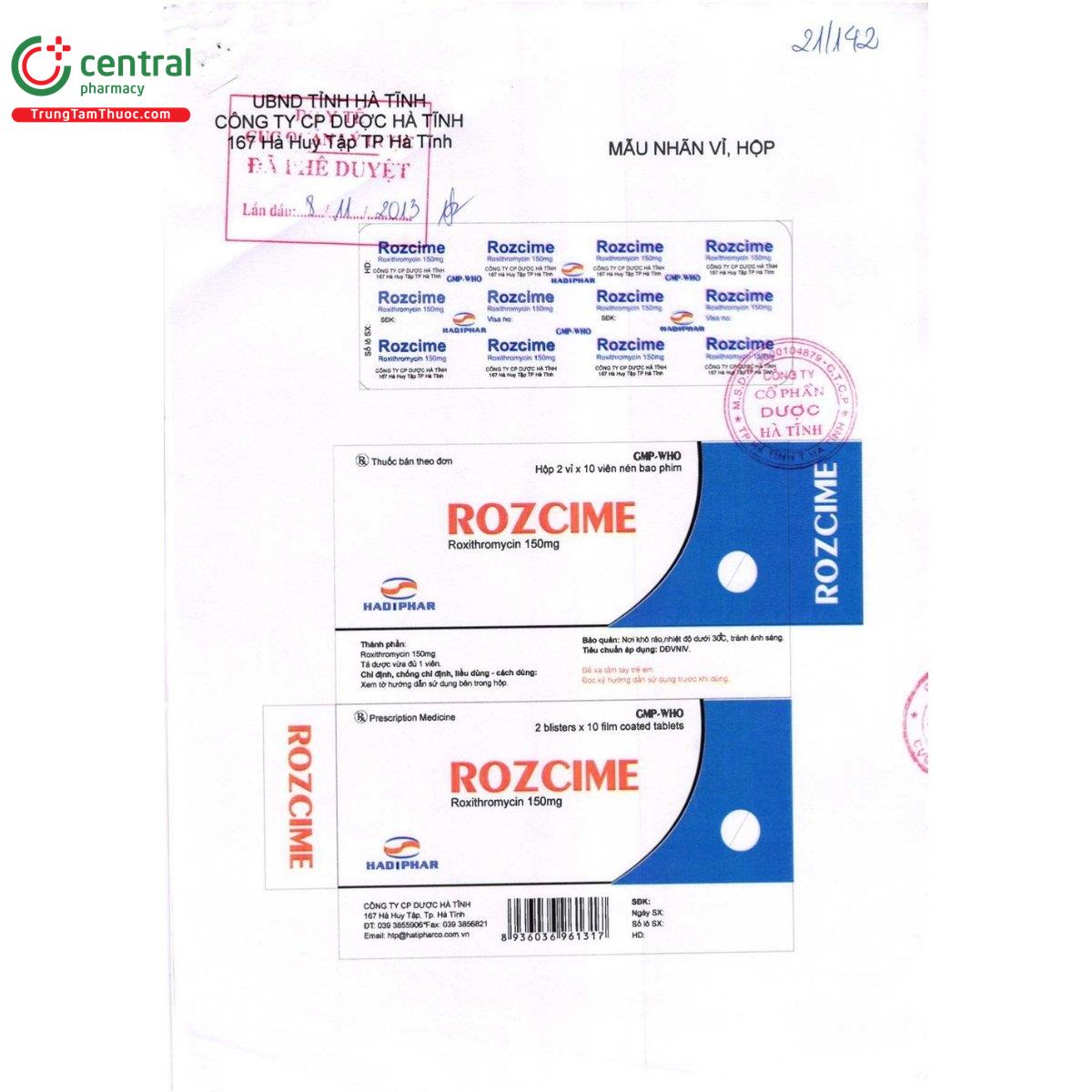thuoc rozcime 150mg 2 T8464 thuoc rozcime 150mg 2 T8464