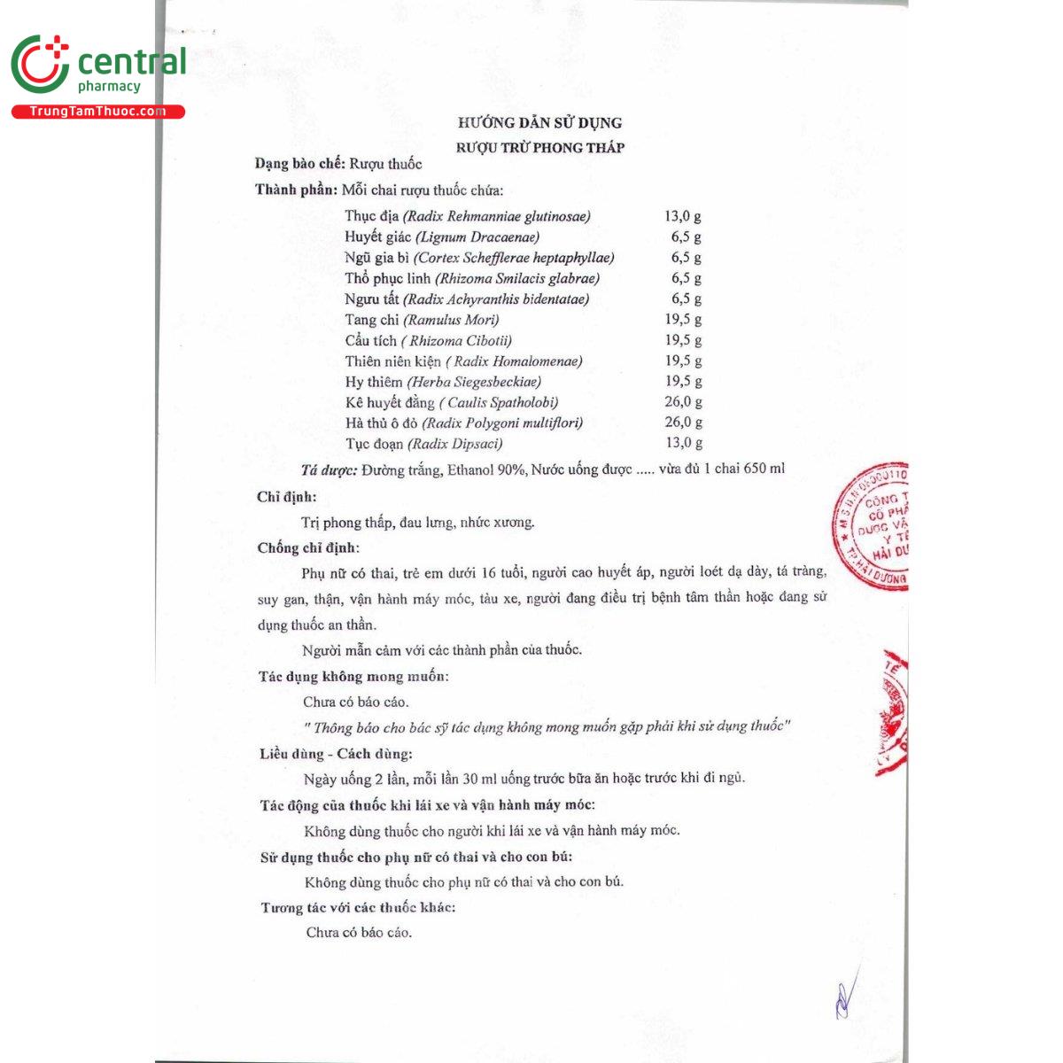 thuoc ruou tru phong thap hdpharma 3 D1844 thuoc ruou tru phong thap hdpharma 3 D1844