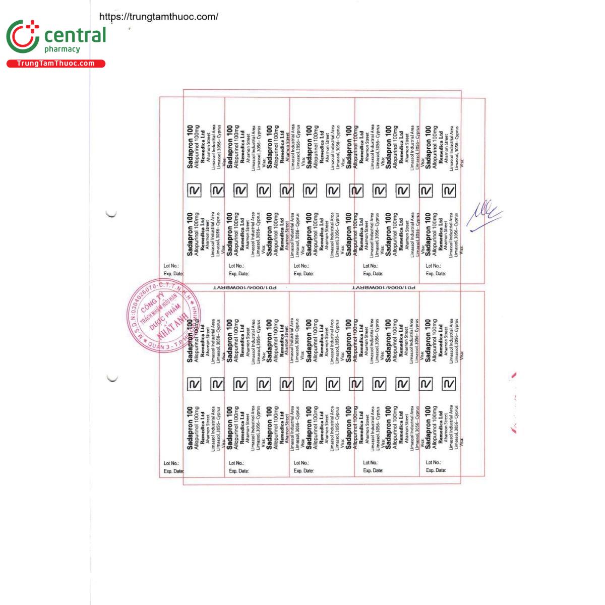 thuoc sadapron 100 10 S7111 thuoc sadapron 100 10 S7111
