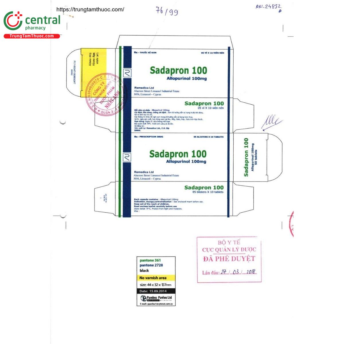 thuoc sadapron 100 9 T8207 thuoc sadapron 100 9 T8207