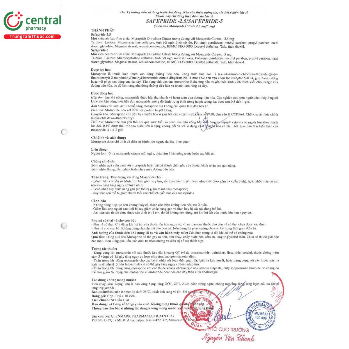 thuoc safepride 5mg 4 L4535 thuoc safepride 5mg 4 L4535
