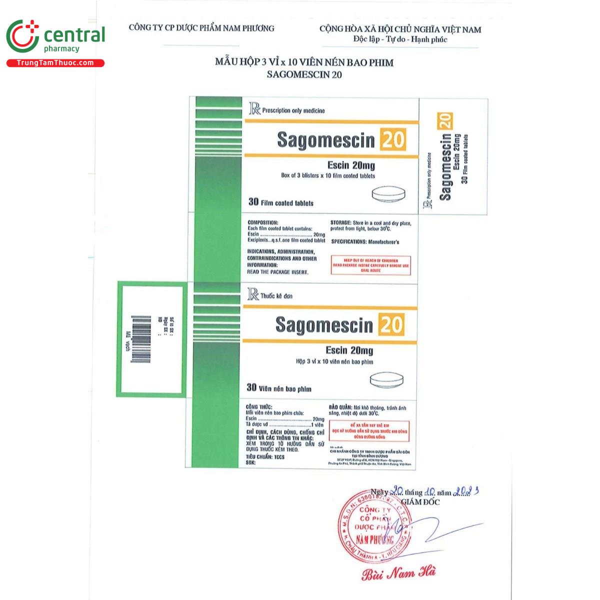 thuoc sagomescin 20mg 2 Q6027