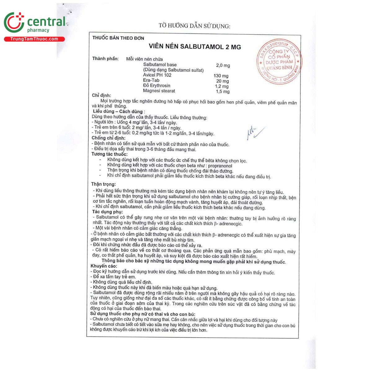 thuoc salbutamol 2mg quapharco 3 J4652