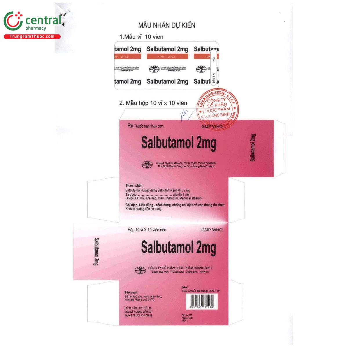 thuoc salbutamol 2mg quapharco B0036