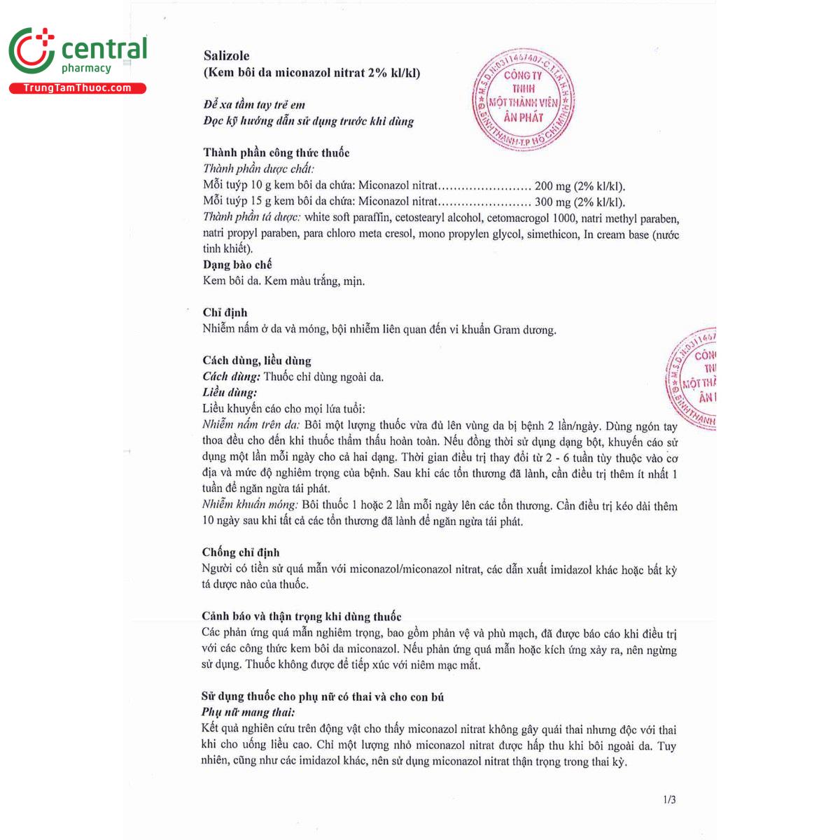 thuoc salizole 2 5 T8617 thuoc salizole 2 5 T8617