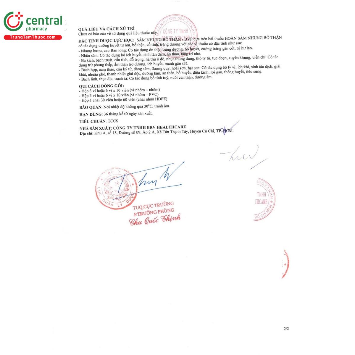 thuoc sam nhung bo than bvp 12 I3876 thuoc sam nhung bo than bvp 12 I3876