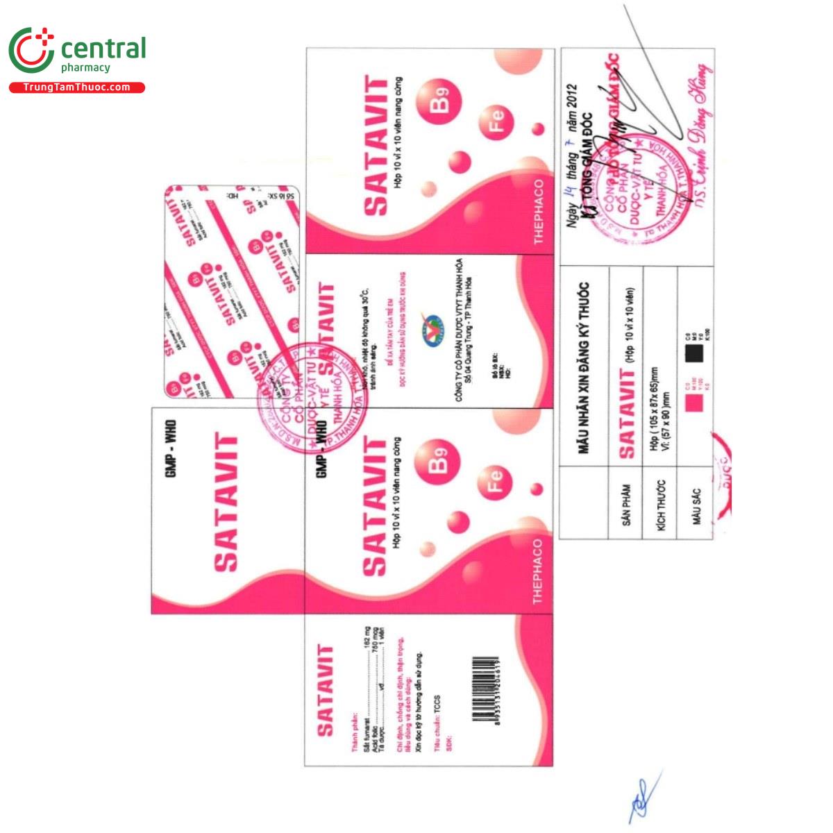 thuoc satavit 162mg 750mcg 10 C0850 thuoc satavit 162mg 750mcg 10 C0850