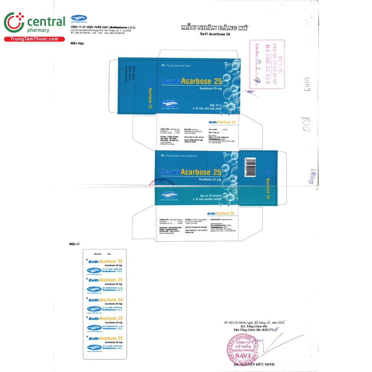 thuoc savi acarbose 25 6 A0375