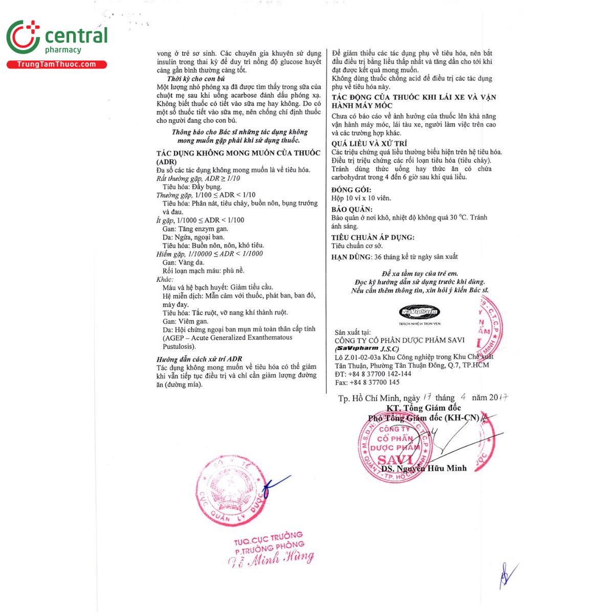thuoc savi acarbose 25 9 O5734