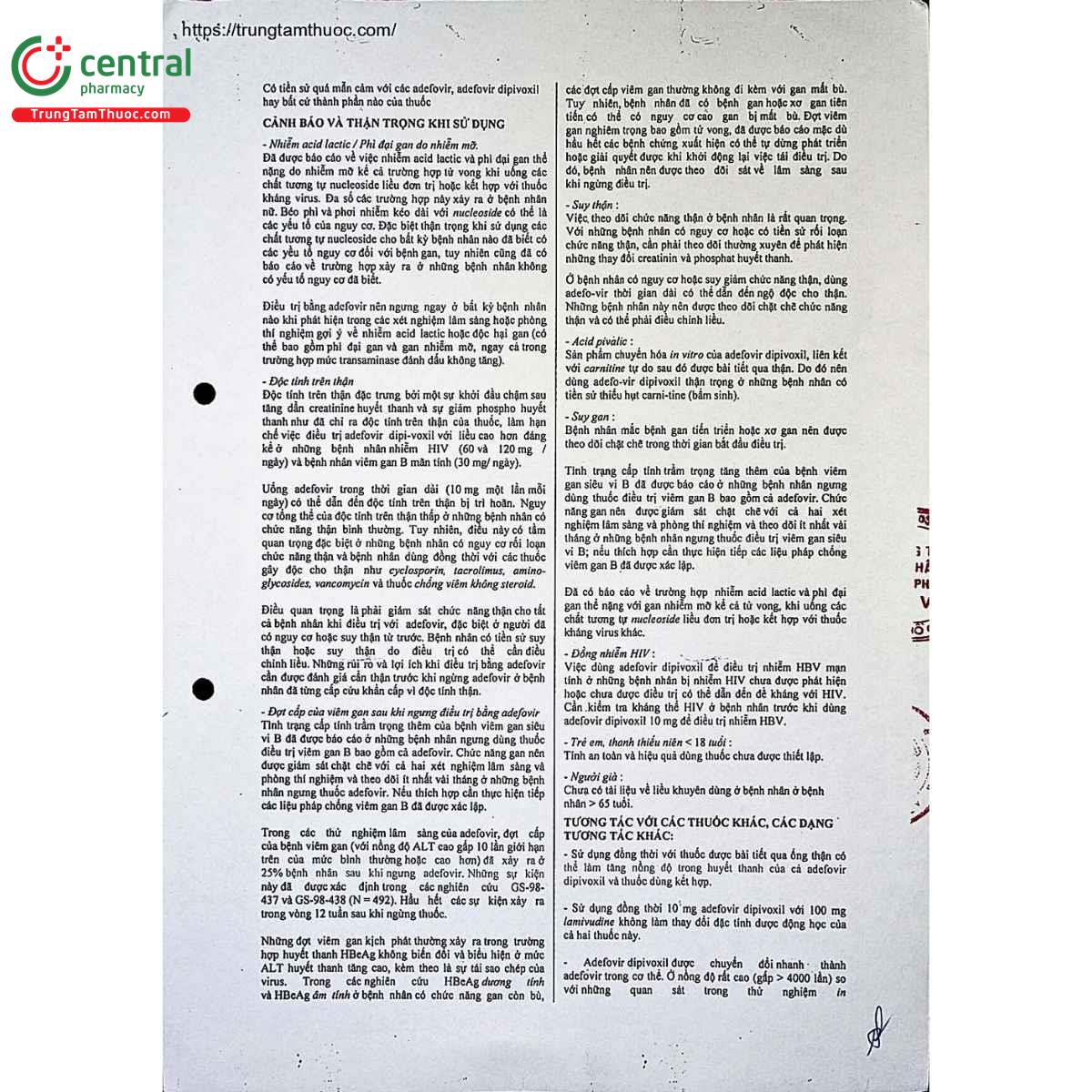 thuoc savi adefovir 10mg 4 C0624 thuoc savi adefovir 10mg 4 C0624