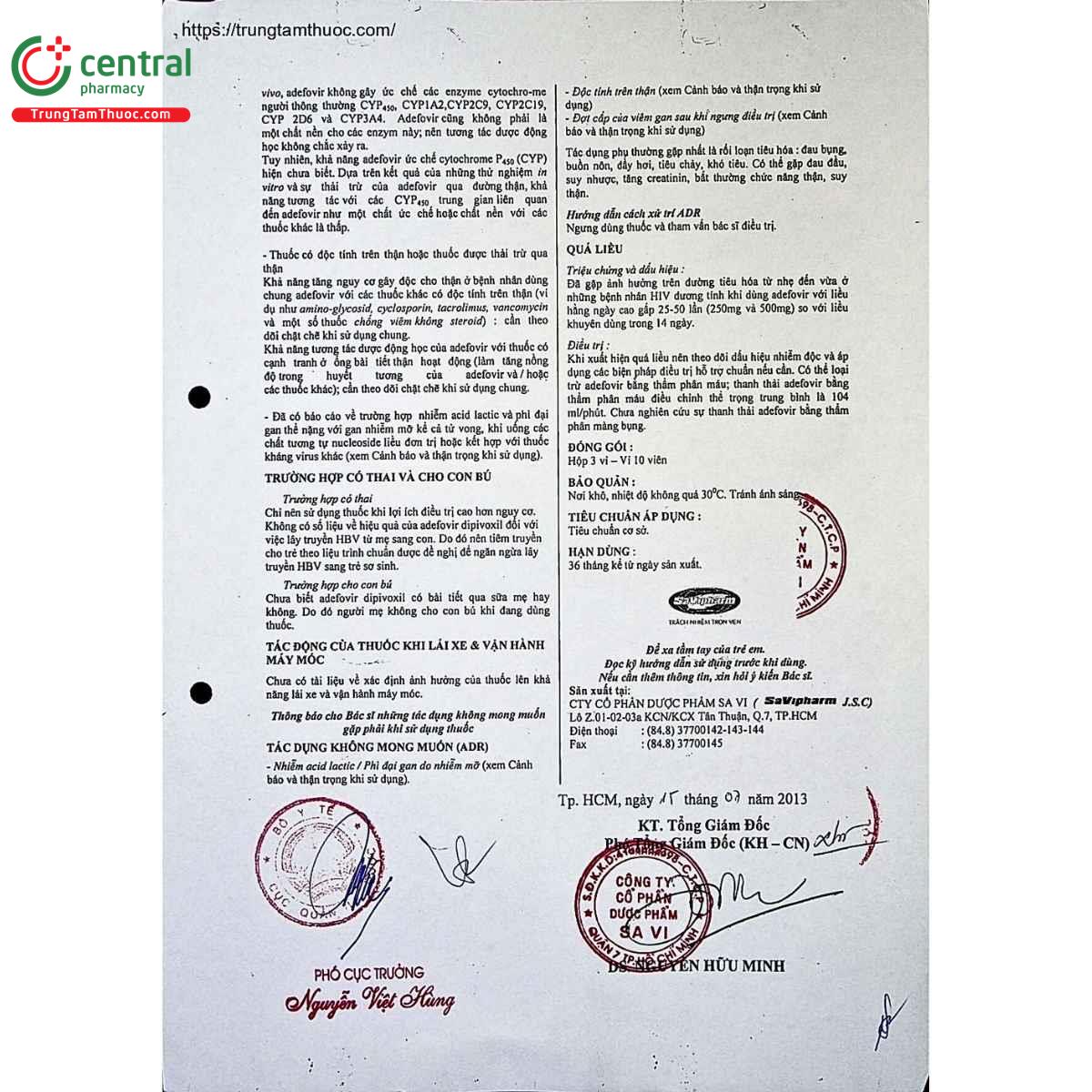 thuoc savi adefovir 10mg 5 Q6175 thuoc savi adefovir 10mg 5 Q6175