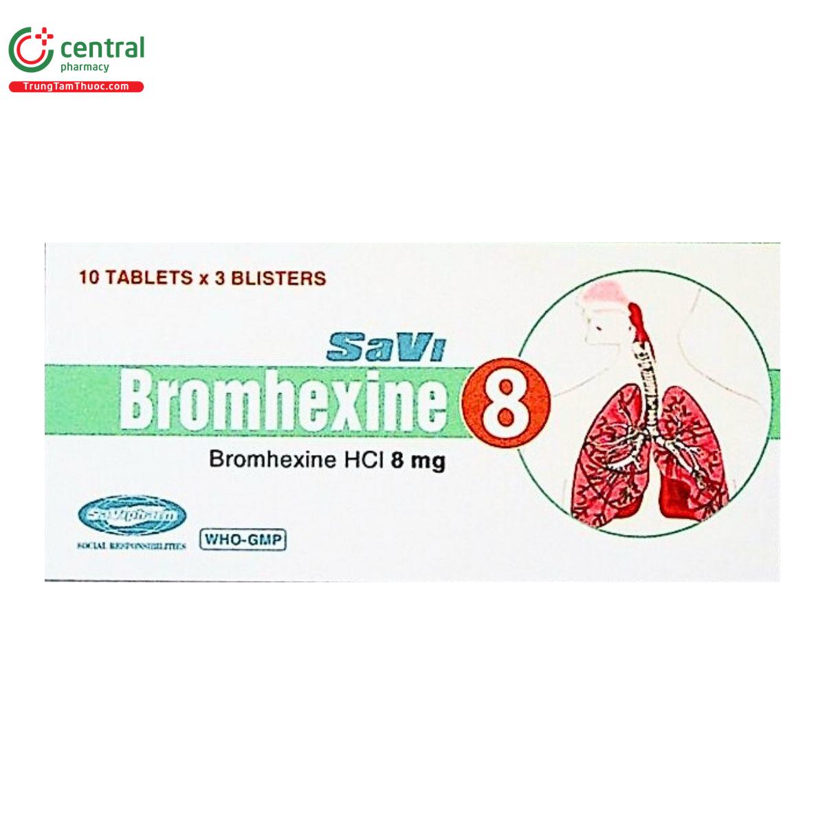 thuoc savi bromhexine 8mg 1 L4607 thuoc savi bromhexine 8mg 1 L4607