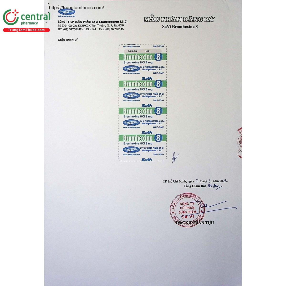 thuoc savi bromhexine 8mg 3 K4685 thuoc savi bromhexine 8mg 3 K4685