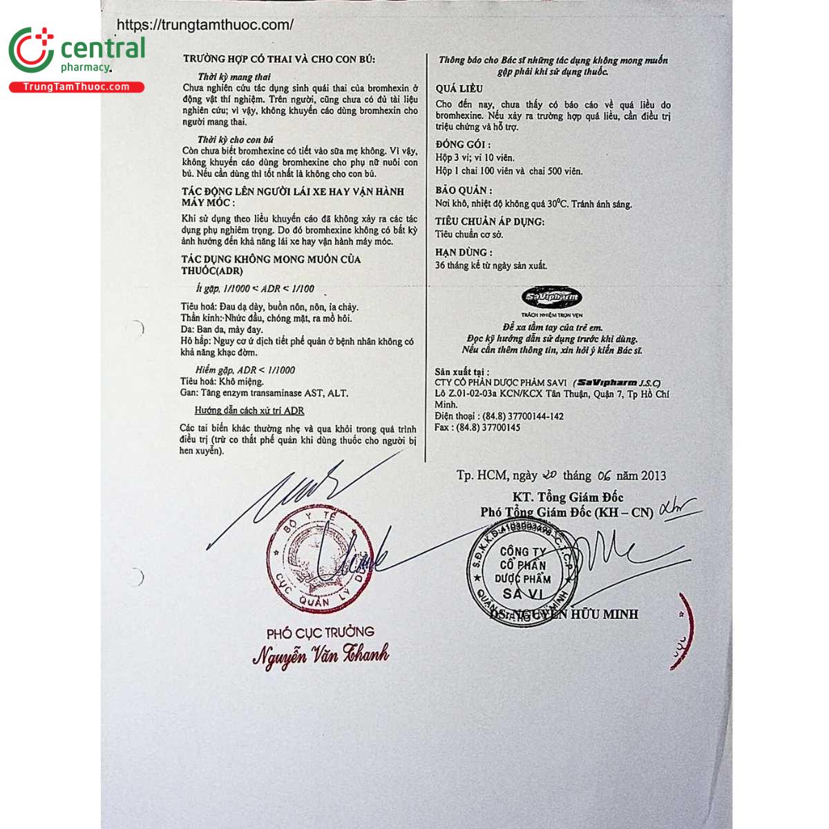 thuoc savi bromhexine 8mg 5 J4683 thuoc savi bromhexine 8mg 5 J4683