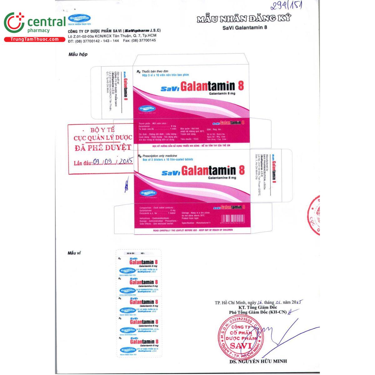 thuoc savi galantamin 8mg 5 D1317