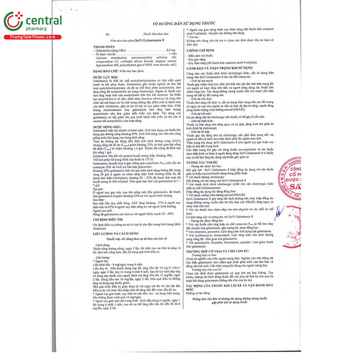 thuoc savi galantamin 8mg 6 S7571