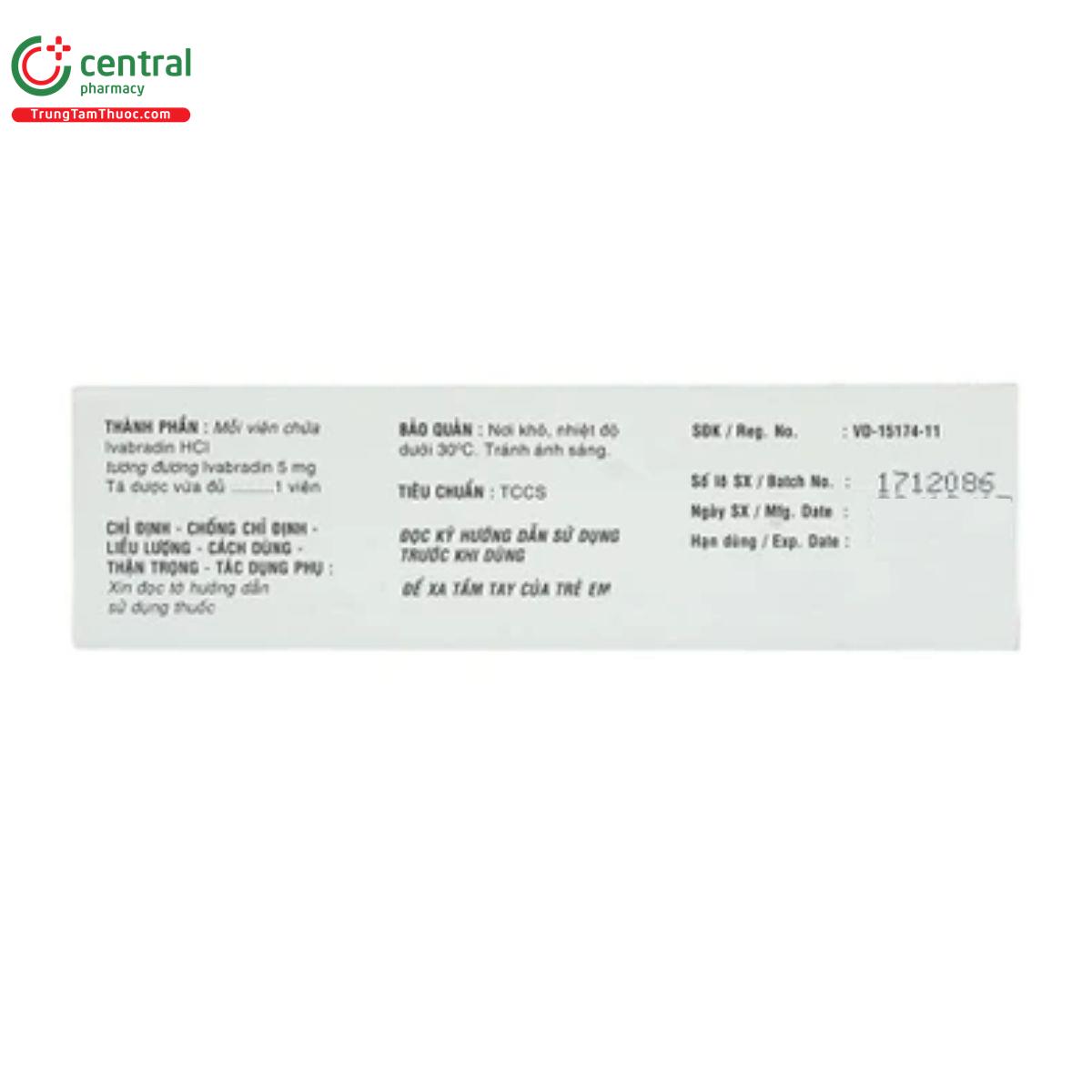 thuoc savi ivabradine 5mg 5 B0164 thuoc savi ivabradine 5mg 5 B0164