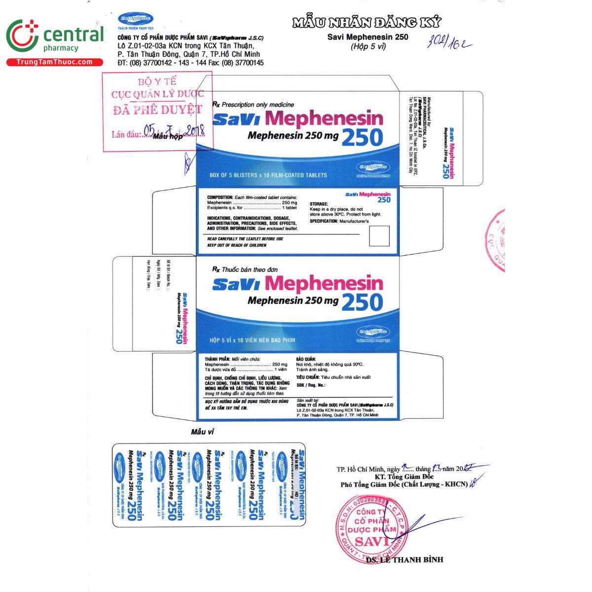 thuoc savi mephenesin 250 2 I3170 thuoc savi mephenesin 250 2 I3170