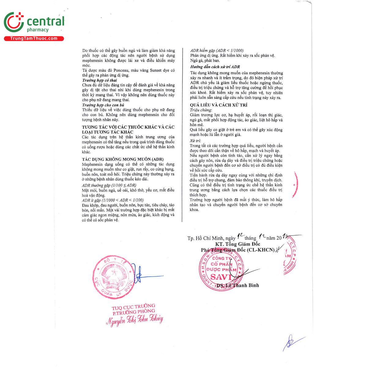 thuoc savi mephenesin 250 5 U8378 thuoc savi mephenesin 250 5 U8378