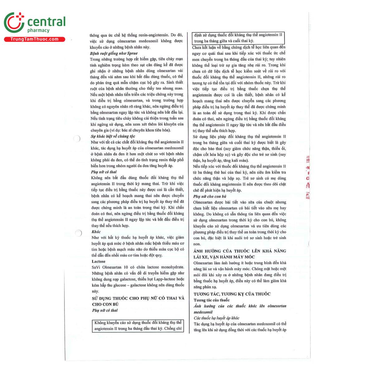 thuoc savi olmesartan 10 6 C1288 thuoc savi olmesartan 10 6 C1288