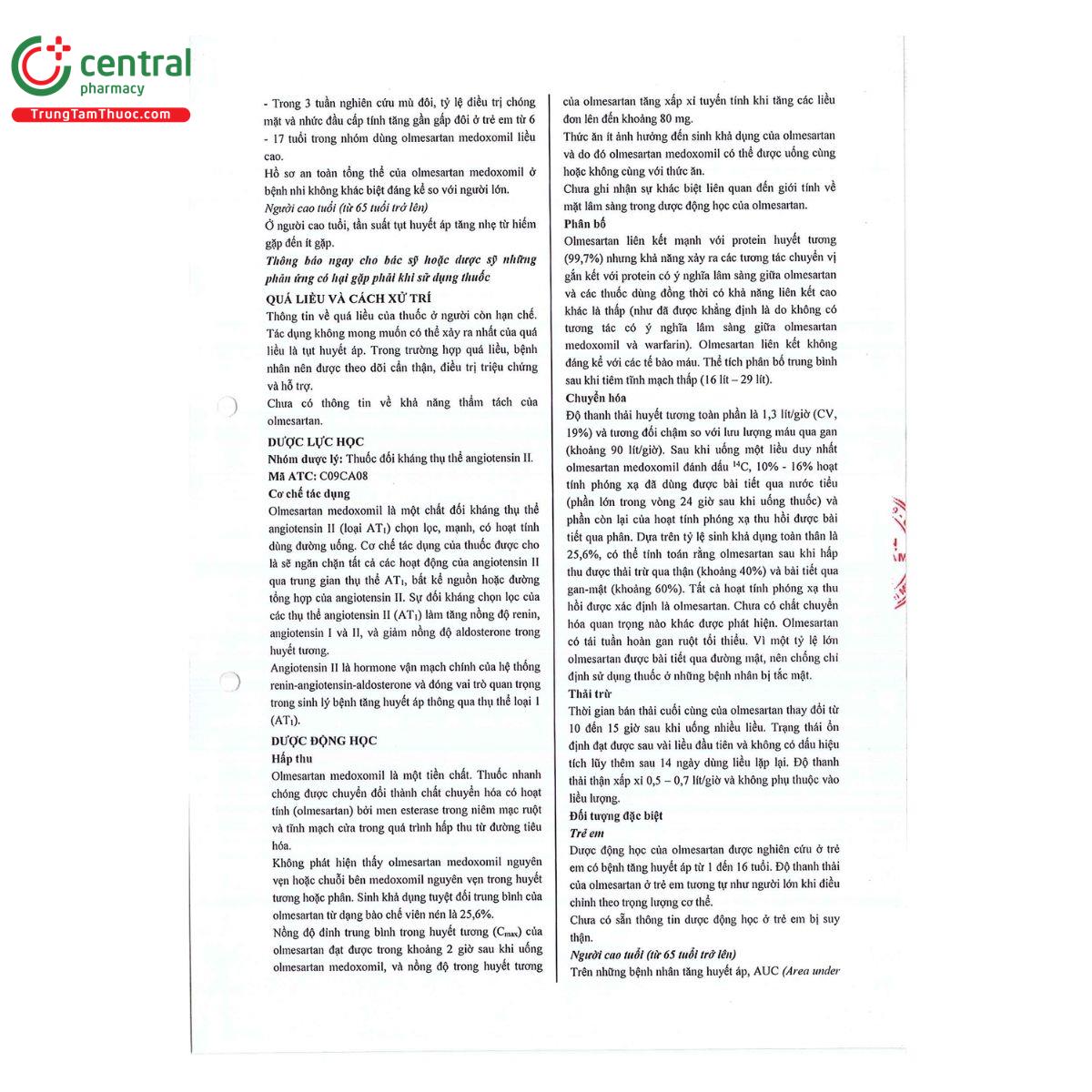thuoc savi olmesartan 10 9 F2465 thuoc savi olmesartan 10 9 F2465