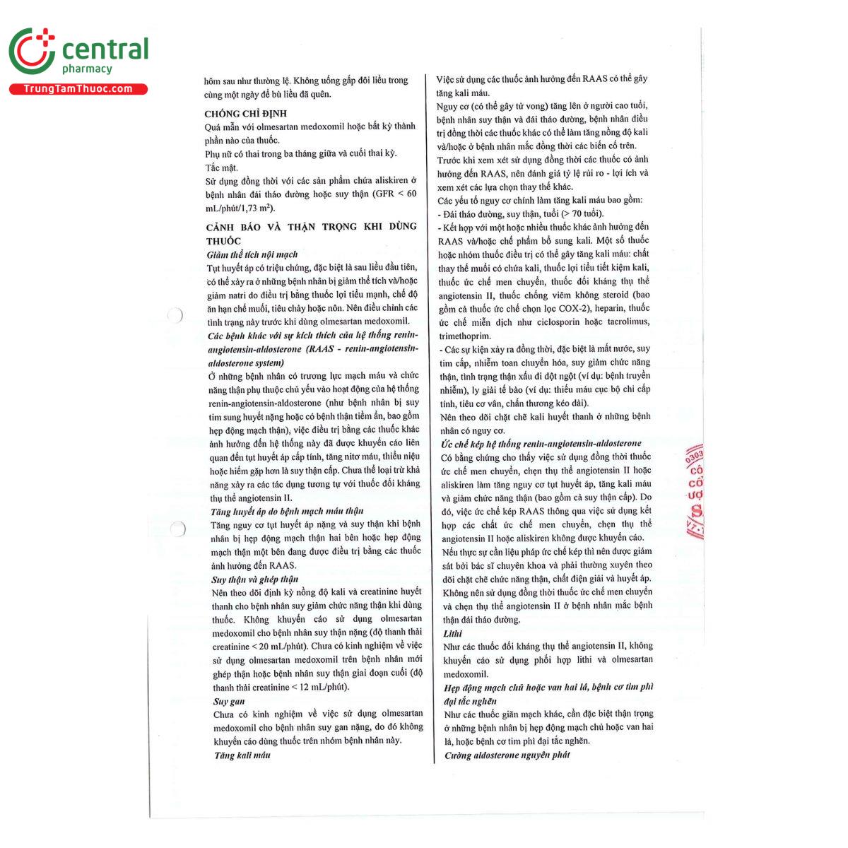 thuoc savi olmesartan 20 5 S7462 thuoc savi olmesartan 20 5 S7462