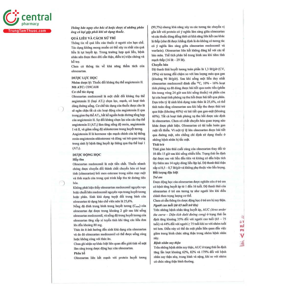 thuoc savi olmesartan 20 9 L4403 thuoc savi olmesartan 20 9 L4403
