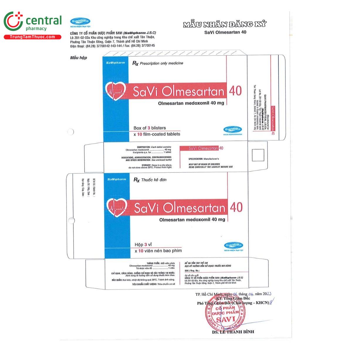 thuoc savi olmesartan 40 2 K4461