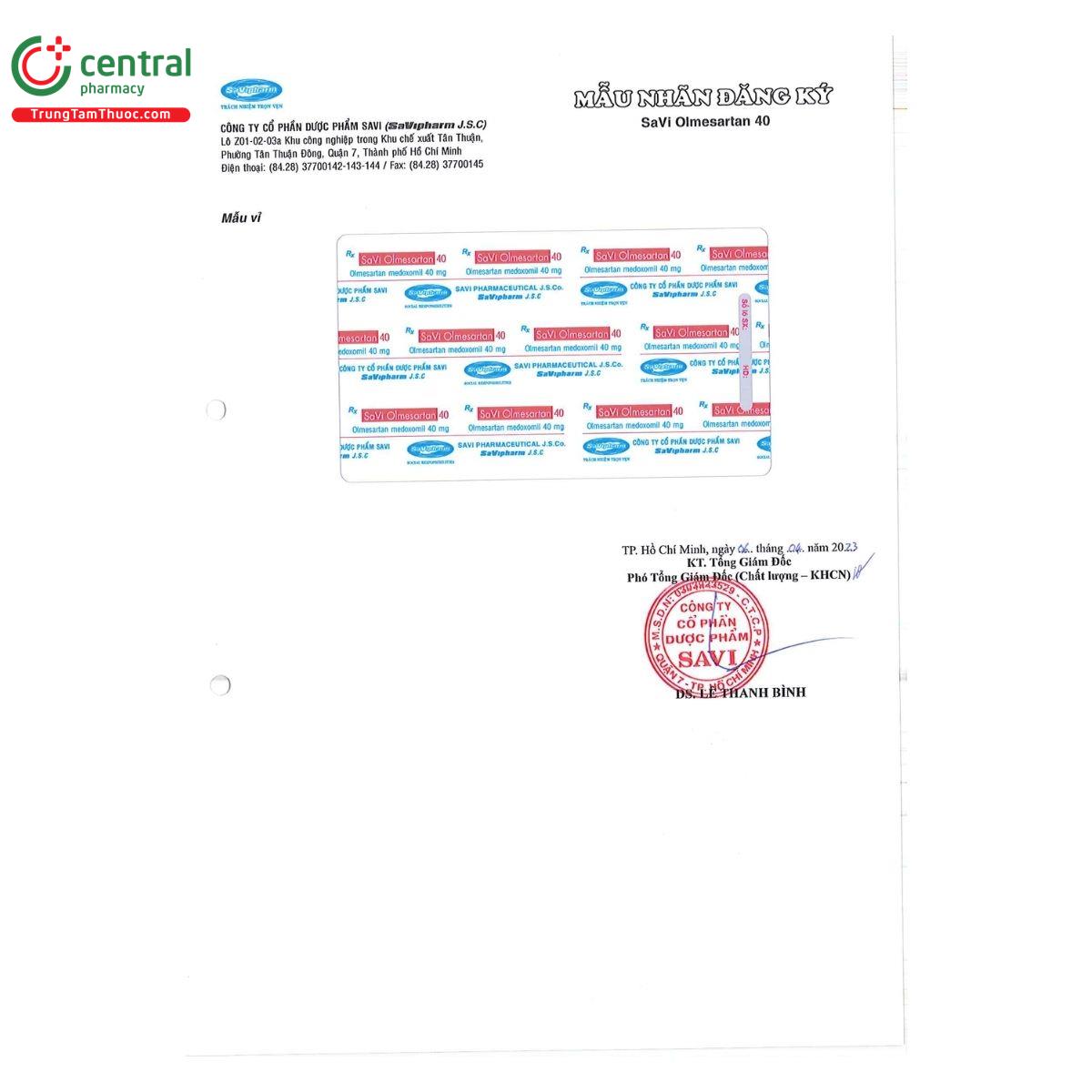 thuoc savi olmesartan 40 3 Q6117
