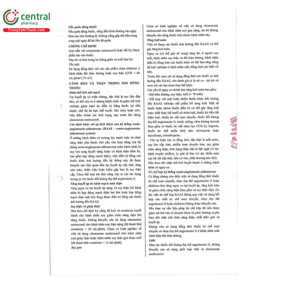 thuoc savi olmesartan 40 5 E1833