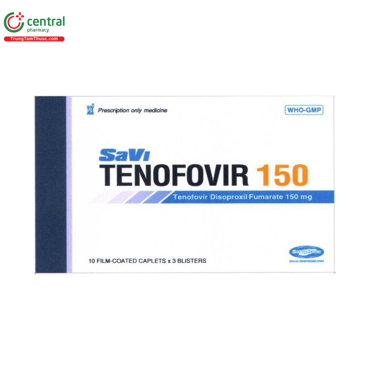 thuoc savi tenofovir 150mg 1 G2680 thuoc savi tenofovir 150mg 1 G2680