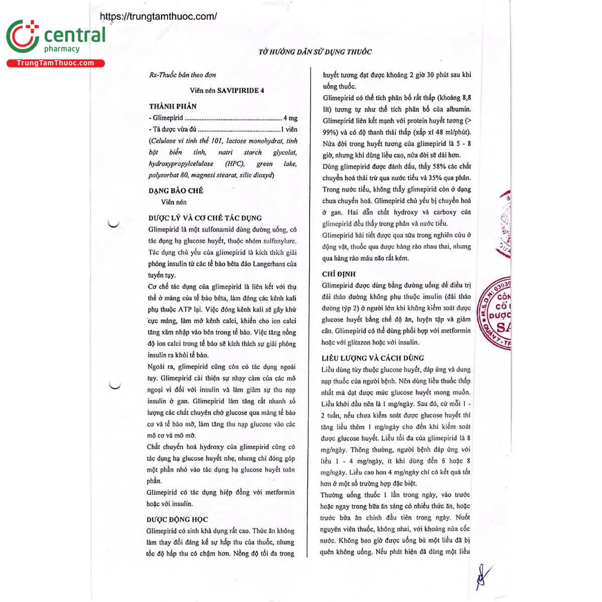 thuoc savipiride 4mg 3 U8133 thuoc savipiride 4mg 3 U8133
