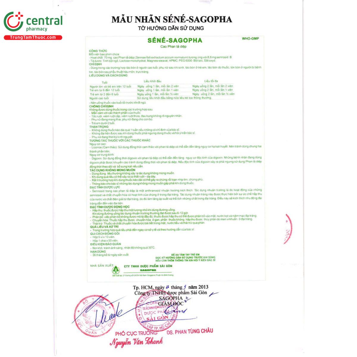 thuoc sene sagopha 6 B0513 thuoc sene sagopha 6 B0513
