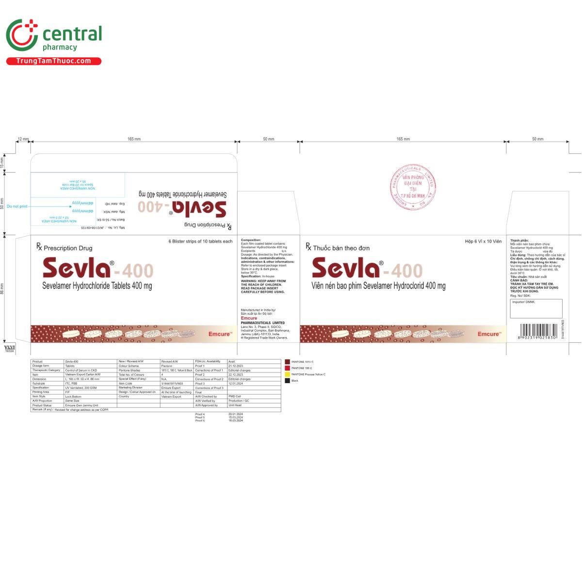 thuoc sevla 400mg 2 B0575 thuoc sevla 400mg 2 B0575