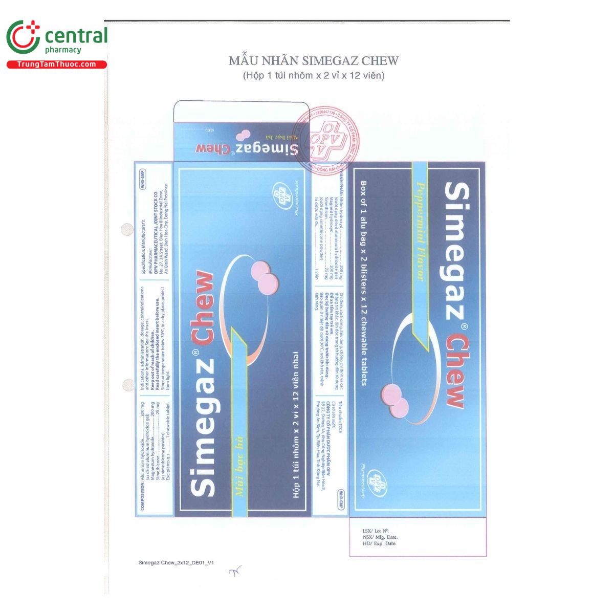 thuoc simegaz chew 2 Q6058 thuoc simegaz chew 2 Q6058