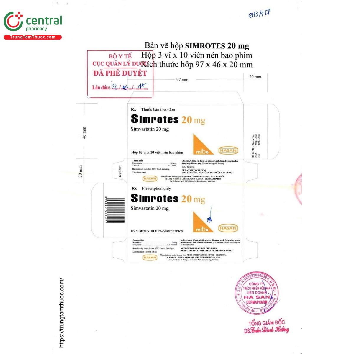 thuoc simrotes 20mg 2 G2280 thuoc simrotes 20mg 2 G2280
