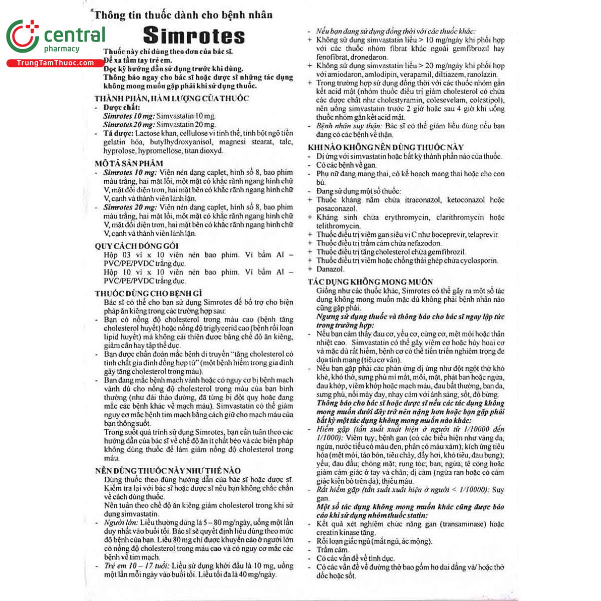 thuoc simrotes 20mg 6 J4256 thuoc simrotes 20mg 6 J4256